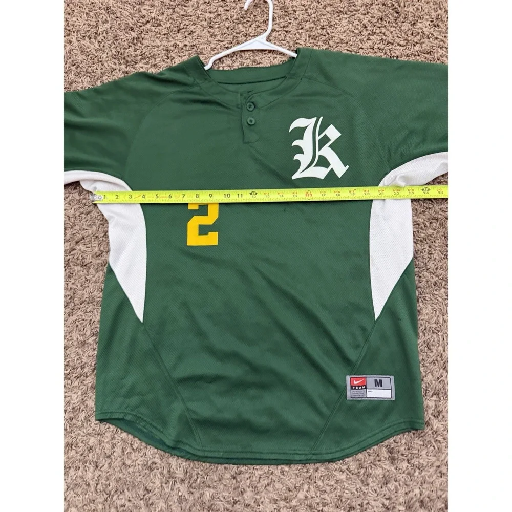 Vintage Nike Team Oakland A's Athletics Jersey #2 Dri Fit Green Mens Size Medium